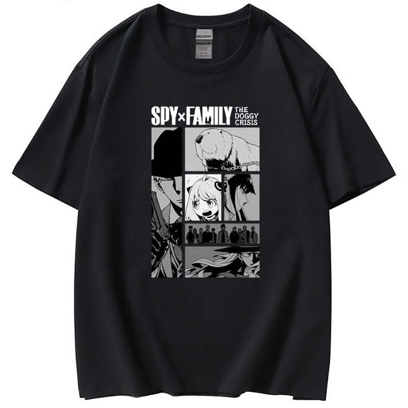 Anime SPY X FAMILY Anya Men Short Sleeve Cotton T Shirt Casual Harajuku Fashion Unisex Streetwear 6 - Spy x Family Merch