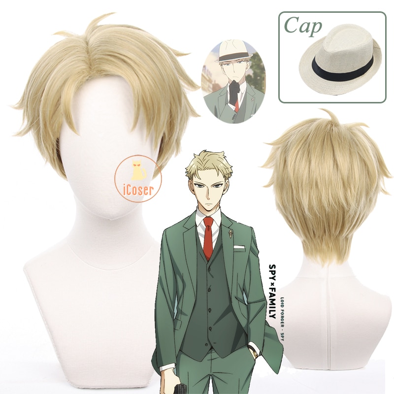 Anime Spy X Family Loid Forger Cosplay Wig Cap Light Blond Short Hair Twilight Anya Forger - Spy x Family Merch